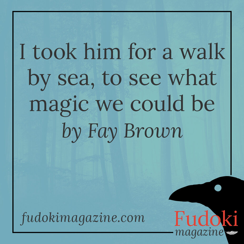 I took him for a walk by sea, to see what magic we could be by Fay Brown
